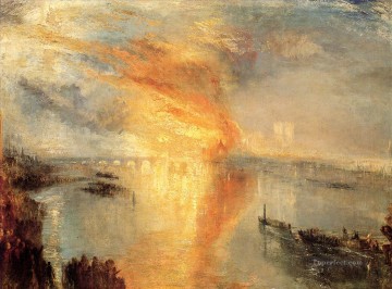  Turner Deco Art - The burning of the house of Lords and commons landscape Turner